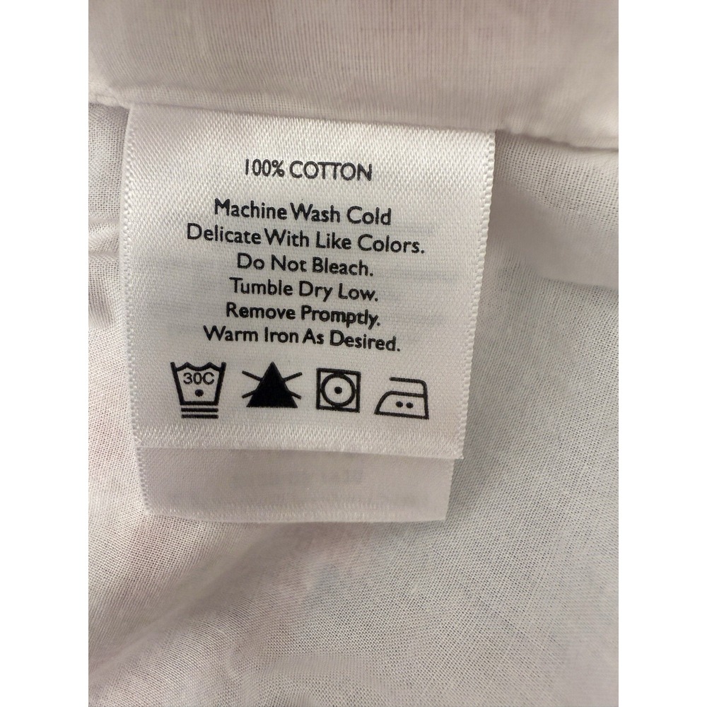 Eddie Bauer Women's Crinkle Cross Front Dress White Floral Size 6 festival #23 - Picture 6 of 8